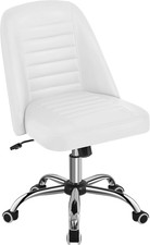 Sedia Ufficio Scrivania Cameretta Bianca Senza Braccioli Ergonomica Reclinabile