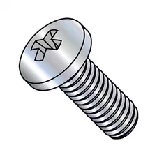 #10-32 x 2 3/4 in Phillips Pan Machine Screw, Zinc Plated Steel, 1000 PK,