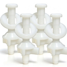 4 Pack Toilet Seat Screws Replacement Kit, Universal Toilet Seat Bolts