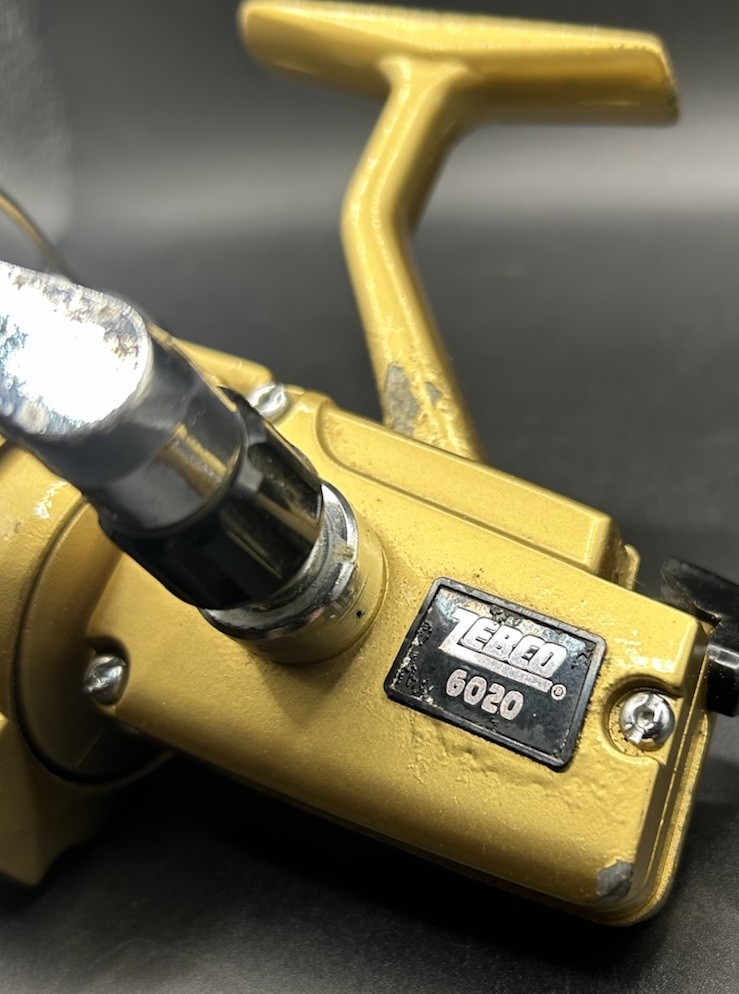 ZEBCO 6020 Gold Fishing Spinning Reel, Made in Japan WORKS