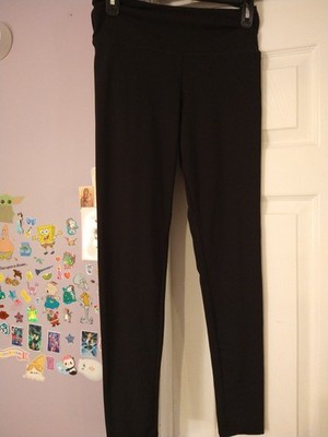 Felina Womens Wide Waistband Black Light Weight Super Soft Leggings - Pack of 2