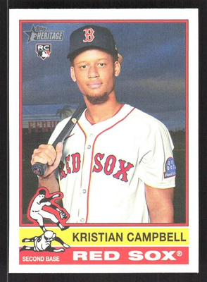 #ad Kristian Campbell 2025 Topps Heritage #725 Rookie $9.99