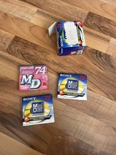2x Original SONY MDW-74D & 1x Maxell MD 74 PKE Pink Colour Premium MiniDisc