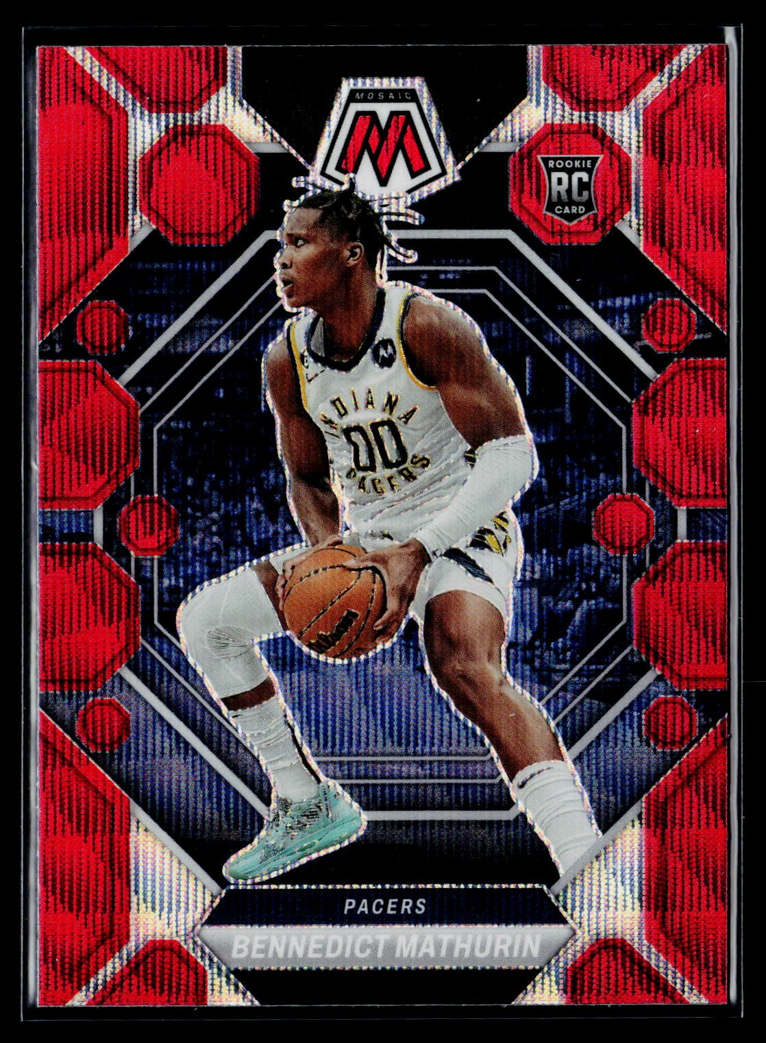 2022-23 Panini Mosaic #210 Bennedict Mathurin Red Wave