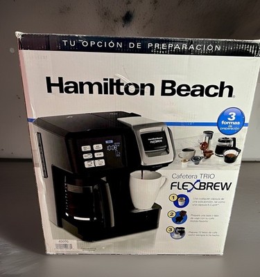 Hamilton Beach FlexBrew Trio Pod Coffee Machine, K-Cup, Programmable