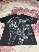 Camicia double face uomo Harley Davidson Wolf AOP vintage anni 90 - XLarge