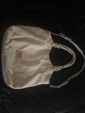 Marc Jacobs Classic Q Hillier Hobo Bag White Leather Gold Hardware Authentic