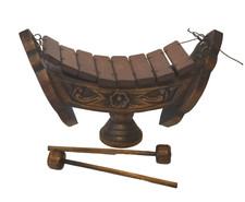 Thai Wooden Xylophone Natural 8 Bars 40cm Carving wooden