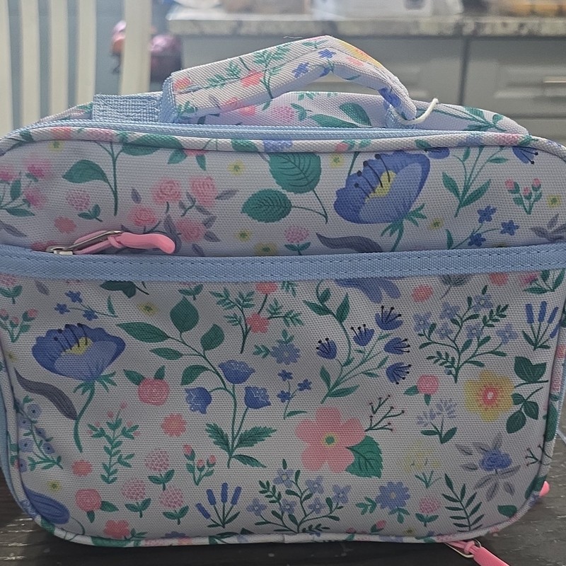 mibasie Insulated Floral Zip Lunch Bag w/ Handle Kids Teens 10L Multicolor