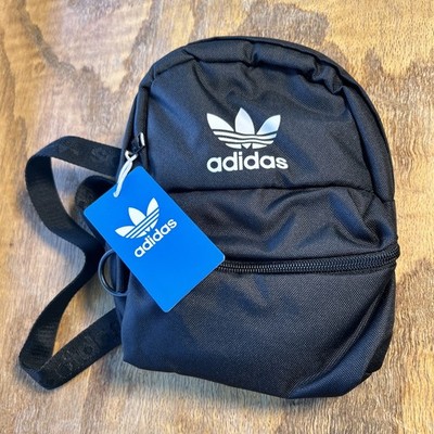 Adidas Trefoil 2.0 Mini Backpack Small Travel Bag Black White Unisex Adult Kids