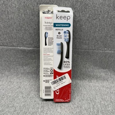 Colgate Keep Whitening  Toothbrush Refills 4 Brush Heads 80% Less Plastic New