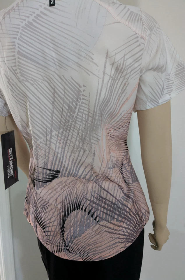 Women's Grey's Anatomy Scrub Top #GRSTO35, Size XS, Color~Multi, 2-way stretch!! - Image 4 of 4