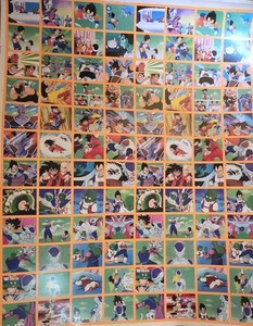 X25 UNCUT SHEETS DRAGON BALL Z2 STICKER ALBUM PERU NAVARRETE 1998 TOEI ANIMATION