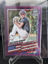 2026 Panini Stars and Stripes Prizm Matthew Werner #120 Disco Purple /99