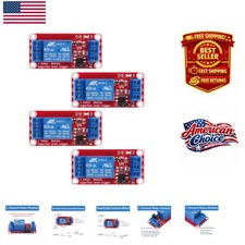 High/Low Trigger 4PCS 5V Relay Module with Gold Contacts for Stable Performance