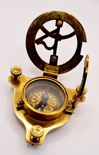 Vintage Reproduction Nautical Sundial Compass – Brass – Nauticalia London, Boxed - Picture 3 of 12