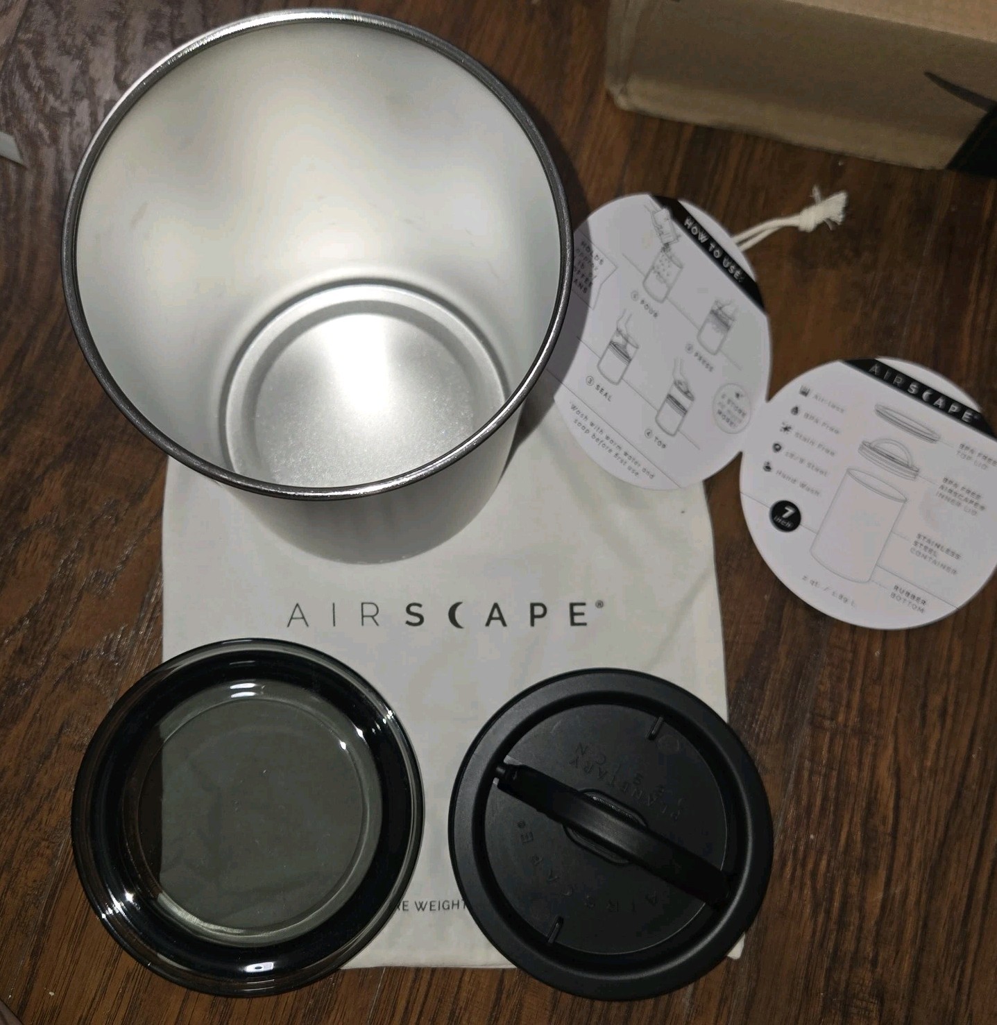 Planetary Design Airscape Stainless Steel Coffee Canister, Storage Container