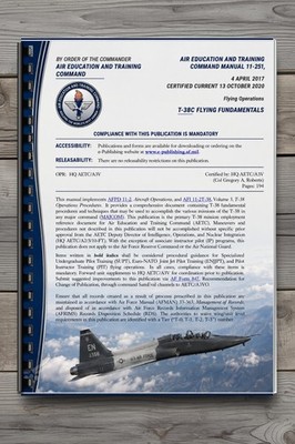 T-38C Aircraft Flying Fundamentals Pilot Training Flight Manual 2017 194 Pages