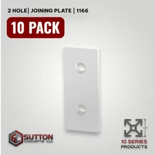 10pcs 2 Hole Straight Joining Plate 10 Series Aluminum Compatible w/ 80/20 4107