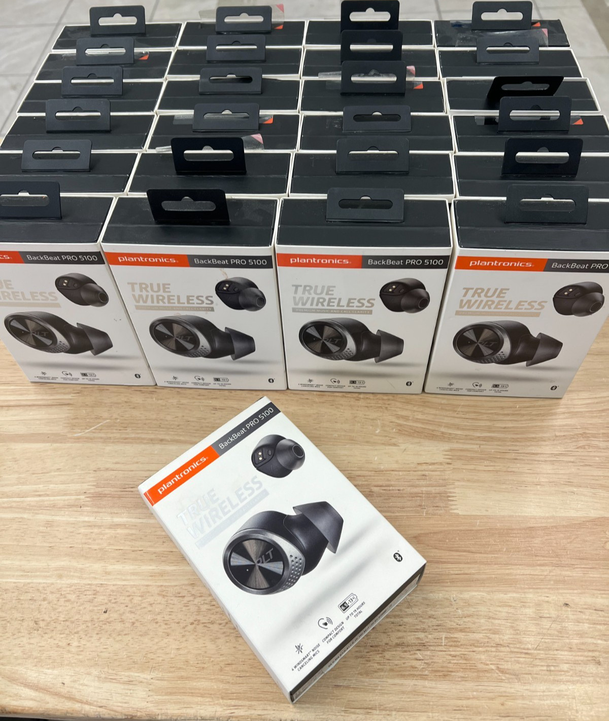 Lot of 25 Plantronics BackBeat PRO 5100 Bluetooth Earbuds - Untested Returns