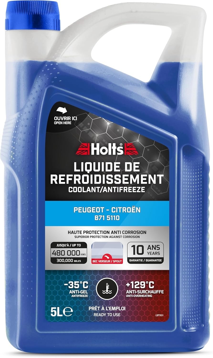 Liquide de refroidissement Holts 5L pour moteurs PSA de -10 à -35°C