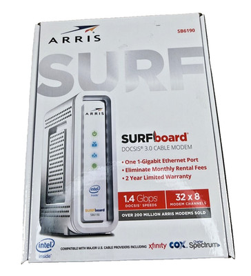 ARRIS SURFboard SB6190 DOCSIS 3.0 Cable Modem, Approved for Cox, Spectrum