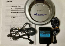 SONY CD WALKMAN D-E660 Portable CD Player Silver Tested Working from JAPAN