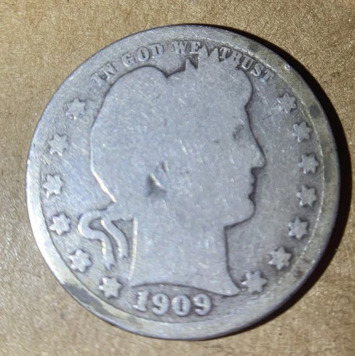 1909-D Barber Quarter — photo from the most recent tracked eBay sale