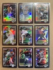2010 bowman chrome baseball lot of 50 diff refractors nm/mt see description