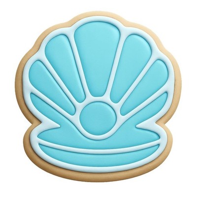 Closed Pearl Oyster Cookie Cutter & Stamp - 4x3.5