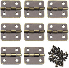 Mini Retro Metal Hinges 30 Pcs Antique Jewelry Box Hinges with Screws for Gift C