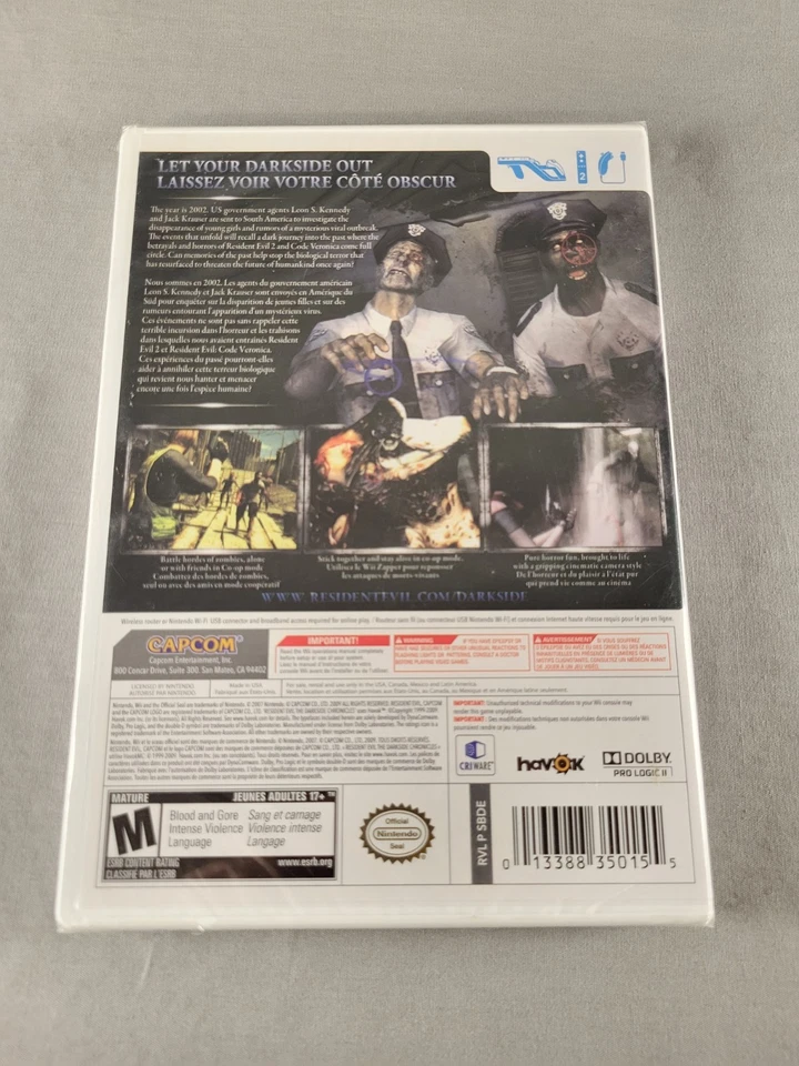 Resident Evil: The Darkside Chronicles, Wii, New & Sealed! Small Tear See Photos - Image 2 of 4