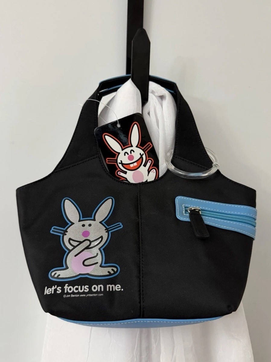 The Happy Bunny Mini Backpack Jim Benton Y2K Vintage Vintage y2k Jim Benton Happy Bunny mini bowler bag... | Depop main image 4