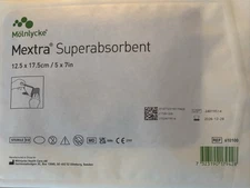 Molnlycke Mextra Superabsorbent Wound Dressing 5'' x 7'', 610100, Lot of 10