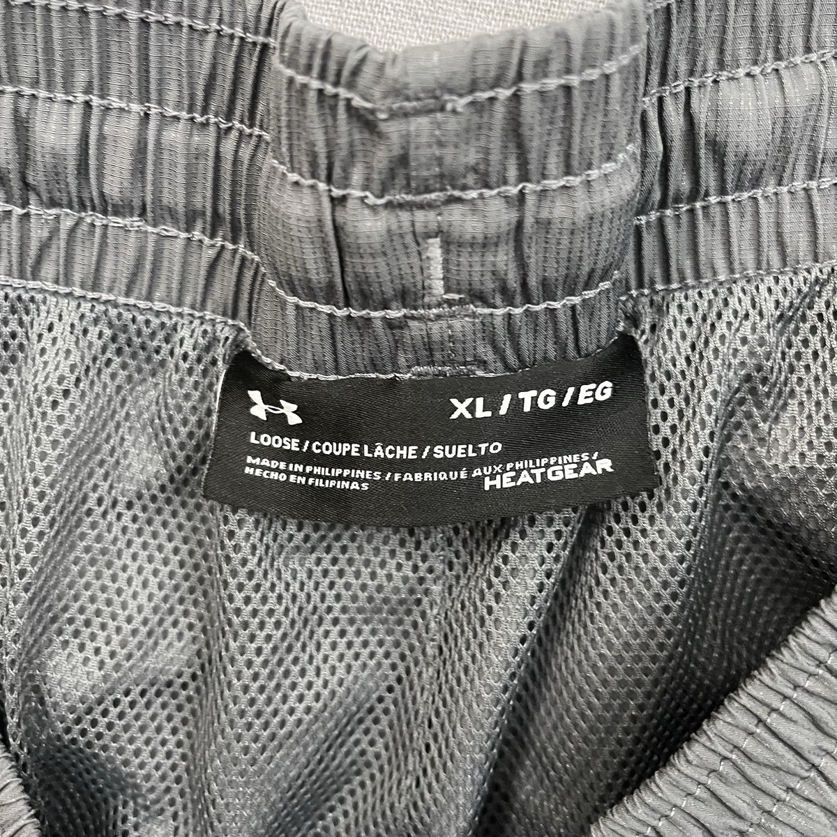 Under Armour Track Pants Mens XL Gray Lined Heat Gear Baggy Loose
