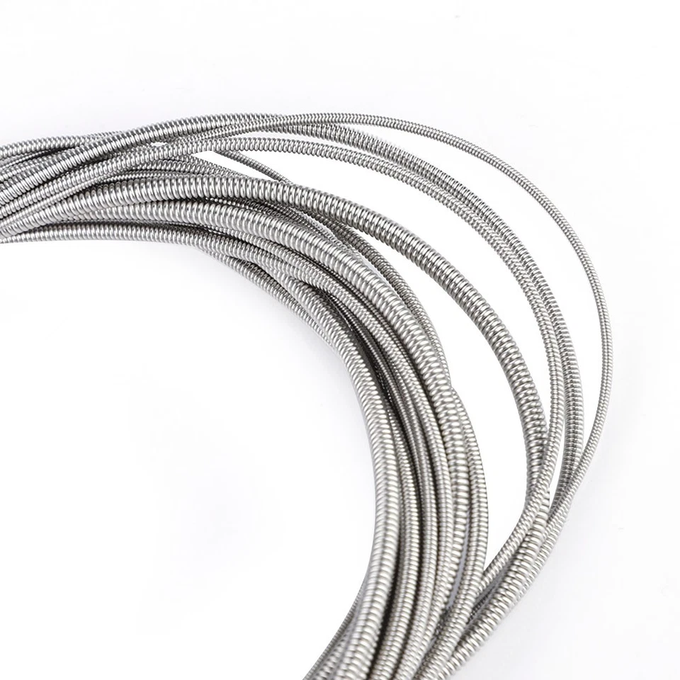 Lot De 5 Cordes De Basse électrique En Acier Inoxydable Argenté Pièces De - Photo 3/4