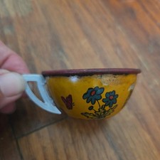 Vtg Ohio Art Tin Litho Tea Cup 173 early 1900's Child's tea set cup