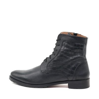 Salamander Damen Kroko Prägung Lederstiefel Stiefel Classic Stiefeletten EU 39