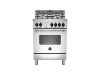 La Germania AMN664GXT Cucina 4 Fuochi Forno A Gas Ventilato Inox 60CM A+