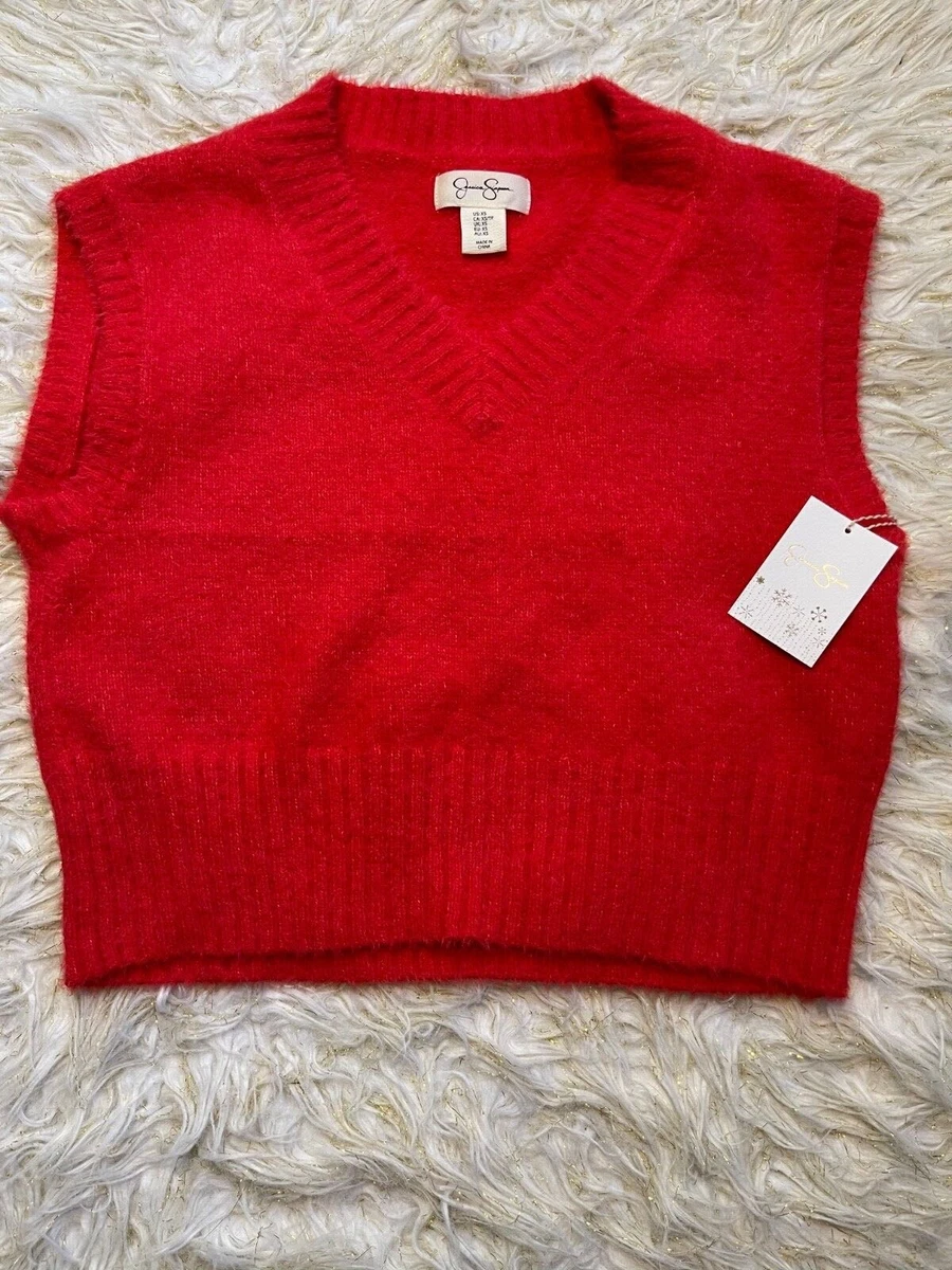 Red sweater vest best sale womens