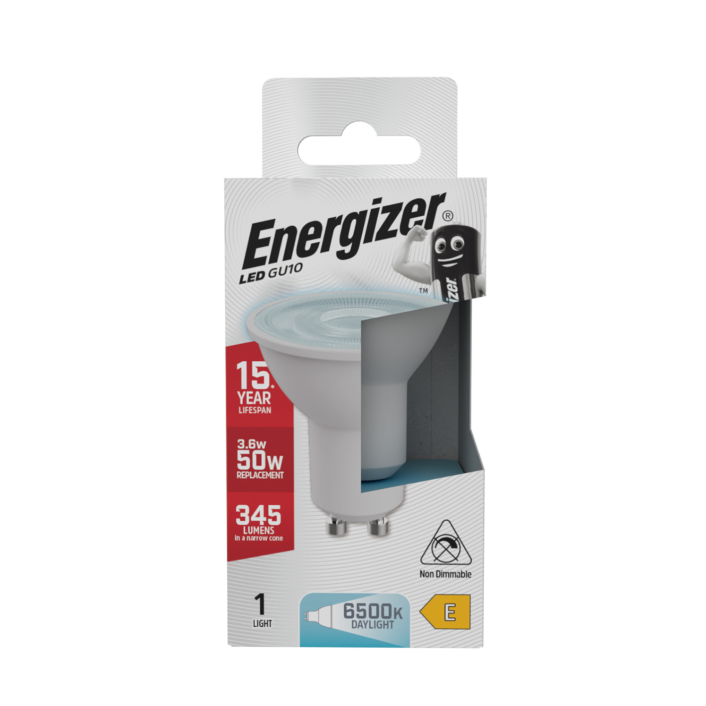 Energizer GU10 3.6W 345 Lumens LED Light Bulb Daylight / Warm White / Cool White