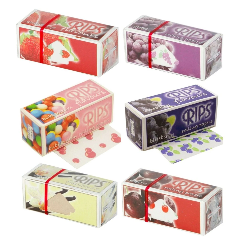 Rips Flavour Rolling Papers on a roll in 6 Flavours