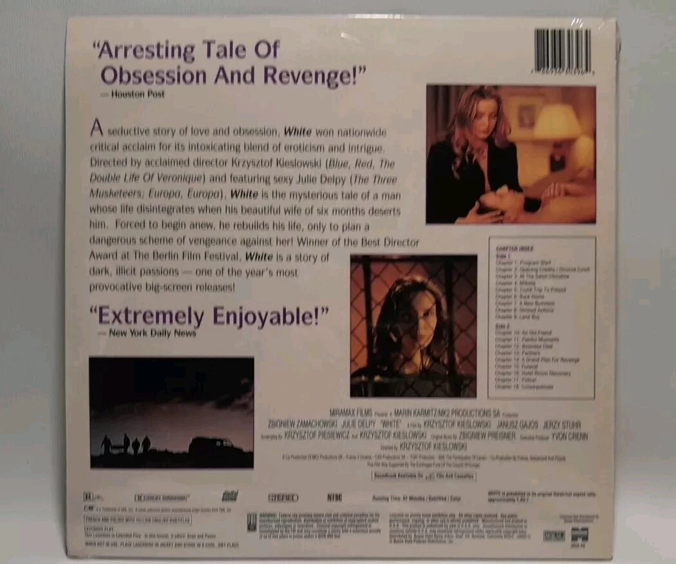 WHITE Laserdisc In FRENCH Zbigniew Zamachowski Julie Delpy SEALED NEW - Image 2 of 4