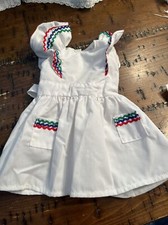 AMERICAN GIRL MOLLY Birthday Party Pinafore Dress Pleasant Company tag H1
