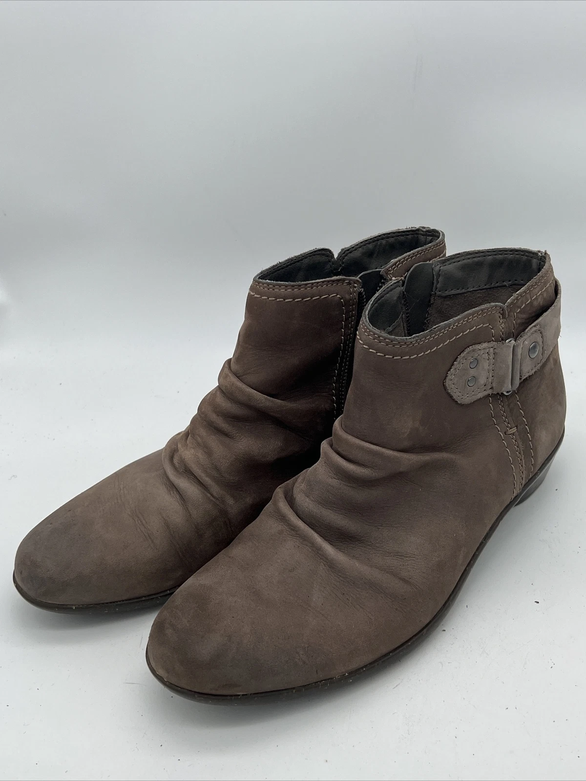 Stivaletti Cobb Hill New Balance in pelle marrone con zip laterale scarpe donna taglia 8 5M