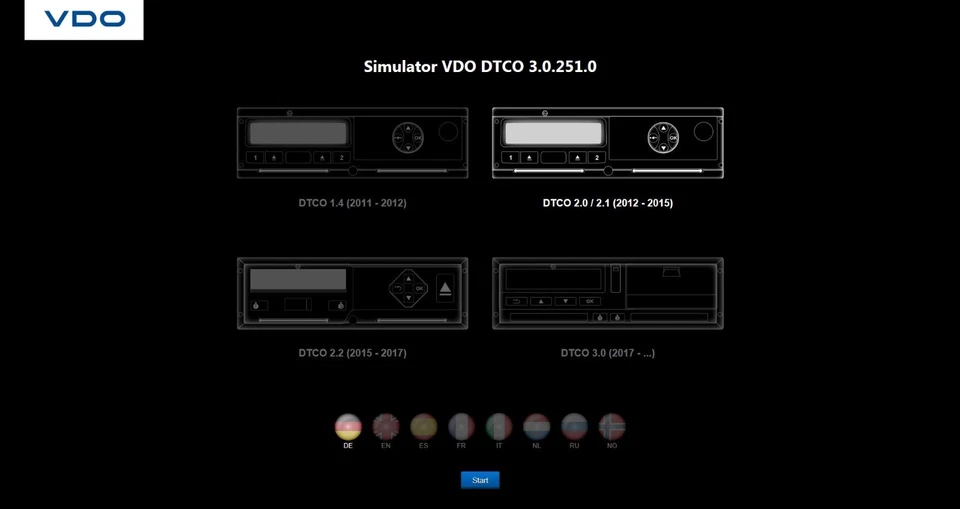 VDO Simulator digitaler Fahrtenschreiber DTCO 1.4 - 4.0 Tachograph 2910000797300 - Bild 2 von 4