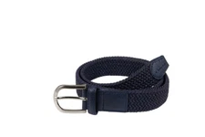 Pikeur Solid Braided Belt - Navy/Silver