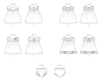 SEWING PATTERN Baby Girls Clothes Infant Clothing Dress Diaper Cover Easter  6903 | eBay
