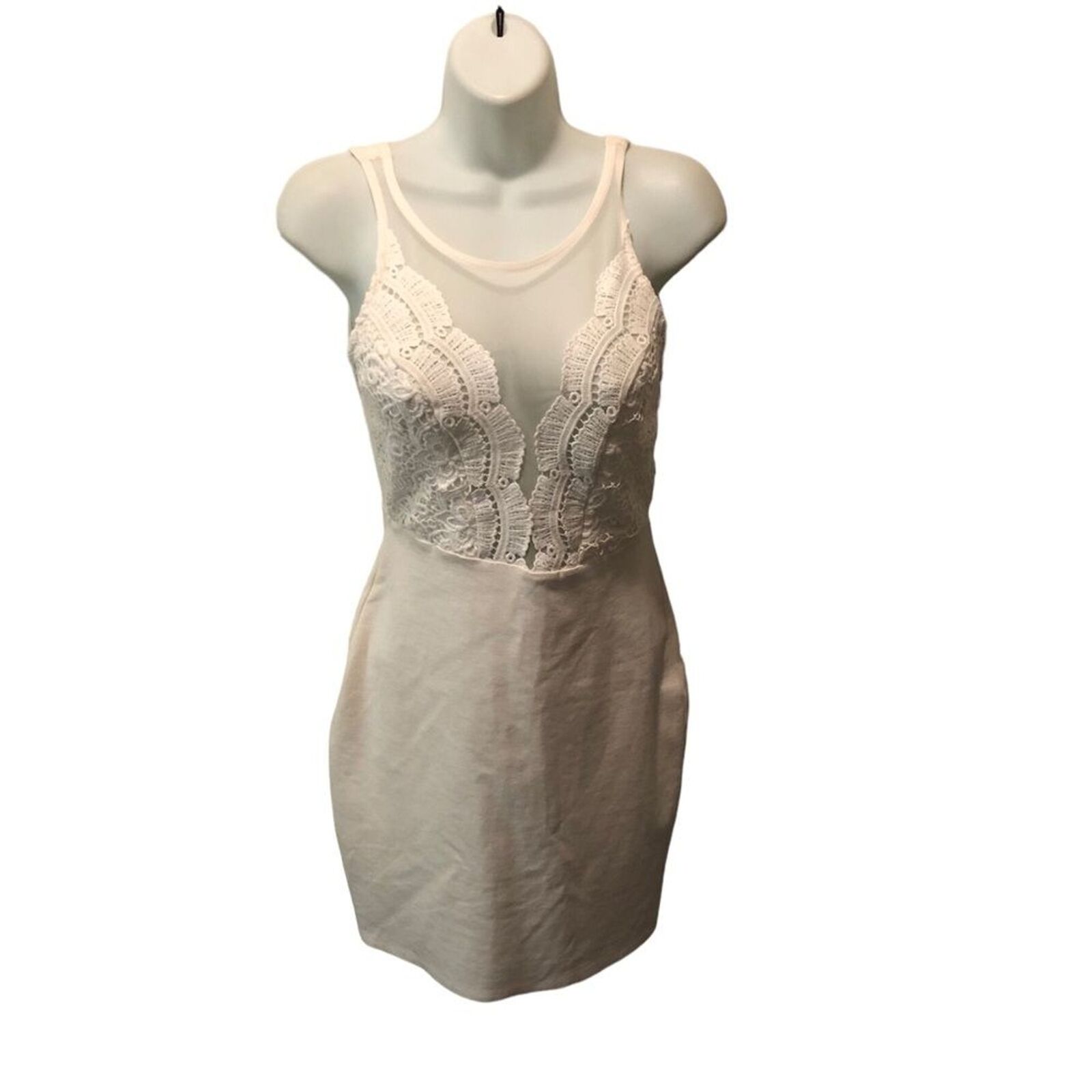 Lulus Coquina White Bandage Mini Dress Sz. S Croc… - image 1