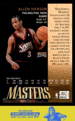 1997-98 Finest Masters Allen Iverson card #183 Philadelphia 76ers